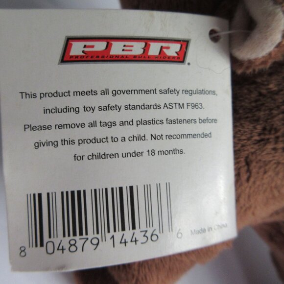 Troubador PBR Professional Rodeo Bull Riding Stuffed Plush Brown Bull 10" NWT - Picture 10 of 16